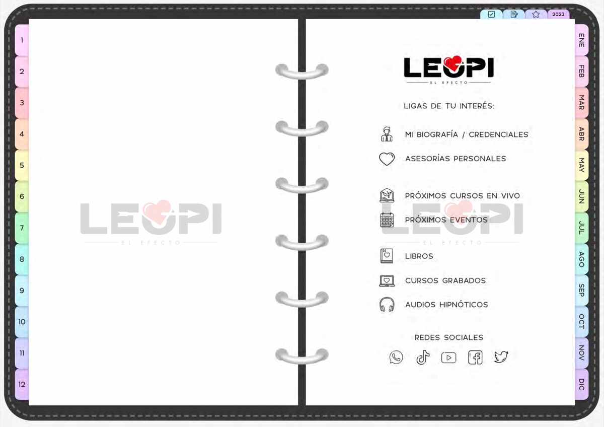Agenda/Planner Digital deL efecto Leopi